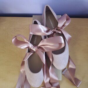 Women's size 8 Ballerina Flats by Glamorous in Pink/Nude